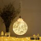 Kalėdinė 100 LED dekoracija šviečiantis rutulys 20 cm