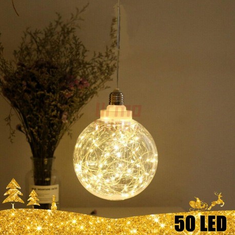 Kalėdinė 50 LED dekoracija šviečiantis rutulys 15 cm