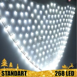 268 LED burbuliukų Girlianda Užuolaida - Tinklas 3 x 2 m.