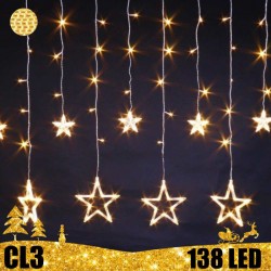 138 LED girlianda Užuolaida - Krioklys StarFall  CL3