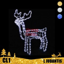 LED dekoracija 3D švečiantis elnias L judantis CL1