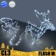 LED dekoracija 3D šviečiantis elnias su rogėmis Blue Flash M CL3