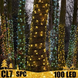 100 LED lauko girlianda 10 m BLYKSTĖ SPC CL7 WW/CW