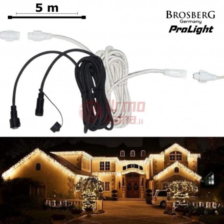 Brosberg girliandų maitinimo laido prailginimas 5 m