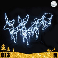 LED dekoracija 3D šviečiantys Du elniai su rogėmis M CL3