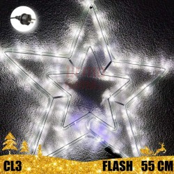 Kalėdinė LED dekoracija Žvaigždė 55cm FLASH CL3